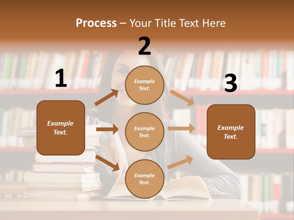 Learning College Student Sitting PowerPoint Template