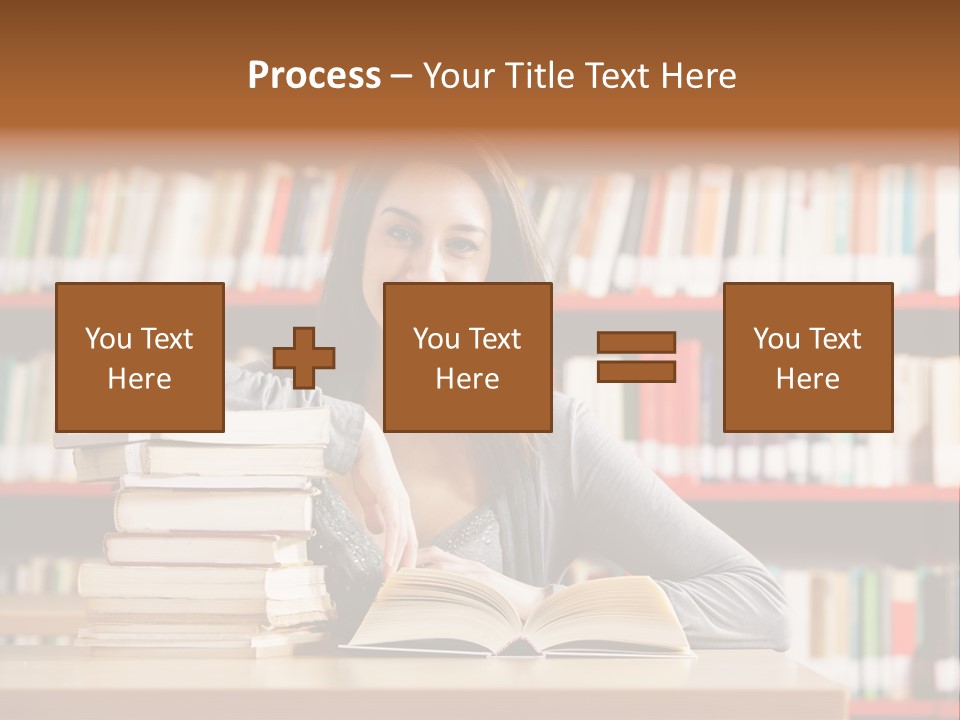 Learning College Student Sitting PowerPoint Template