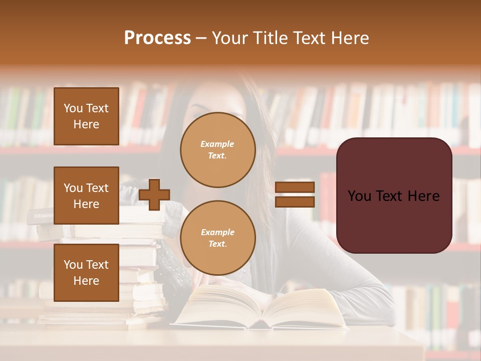 Learning College Student Sitting PowerPoint Template
