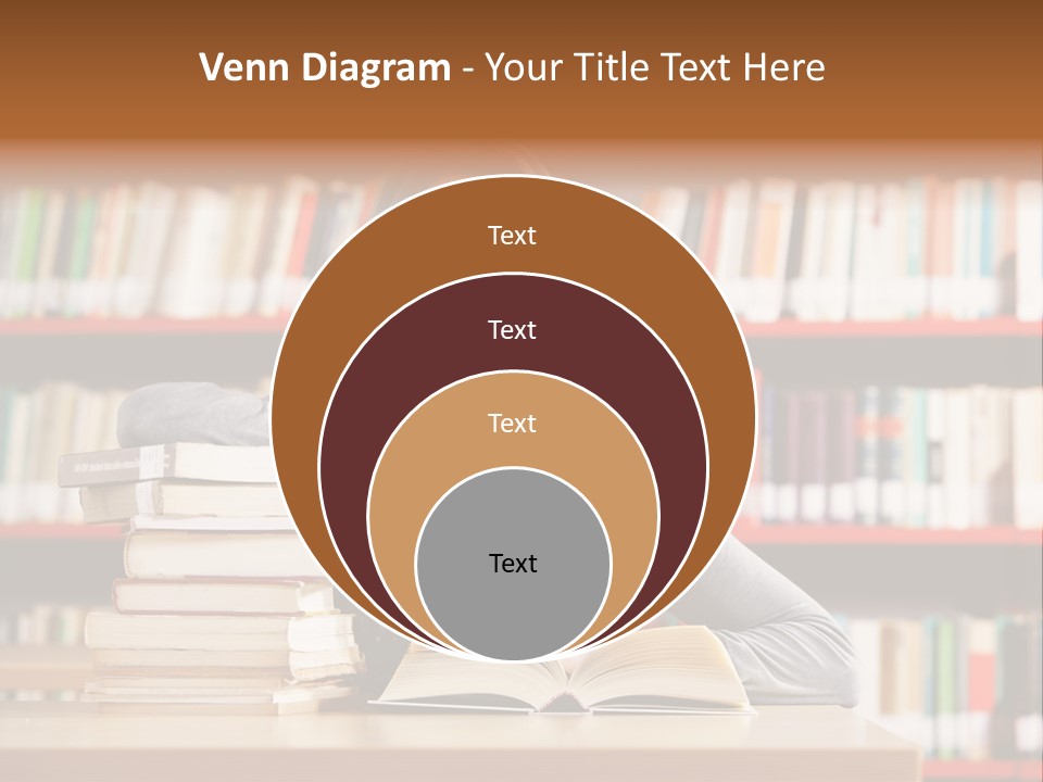 Learning College Student Sitting PowerPoint Template