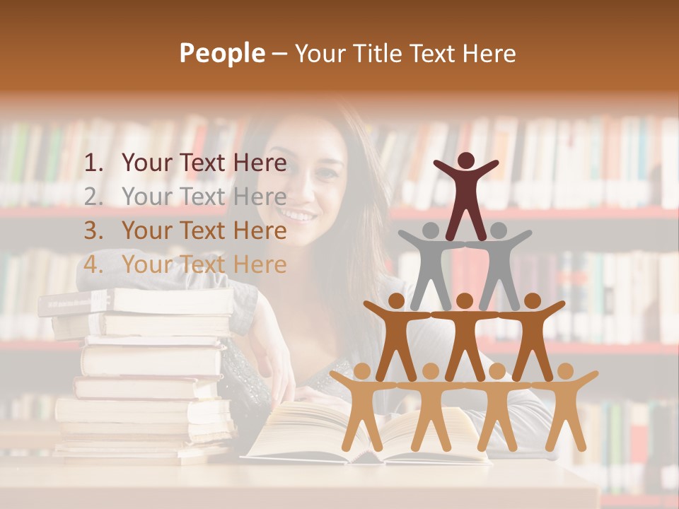 Learning College Student Sitting PowerPoint Template