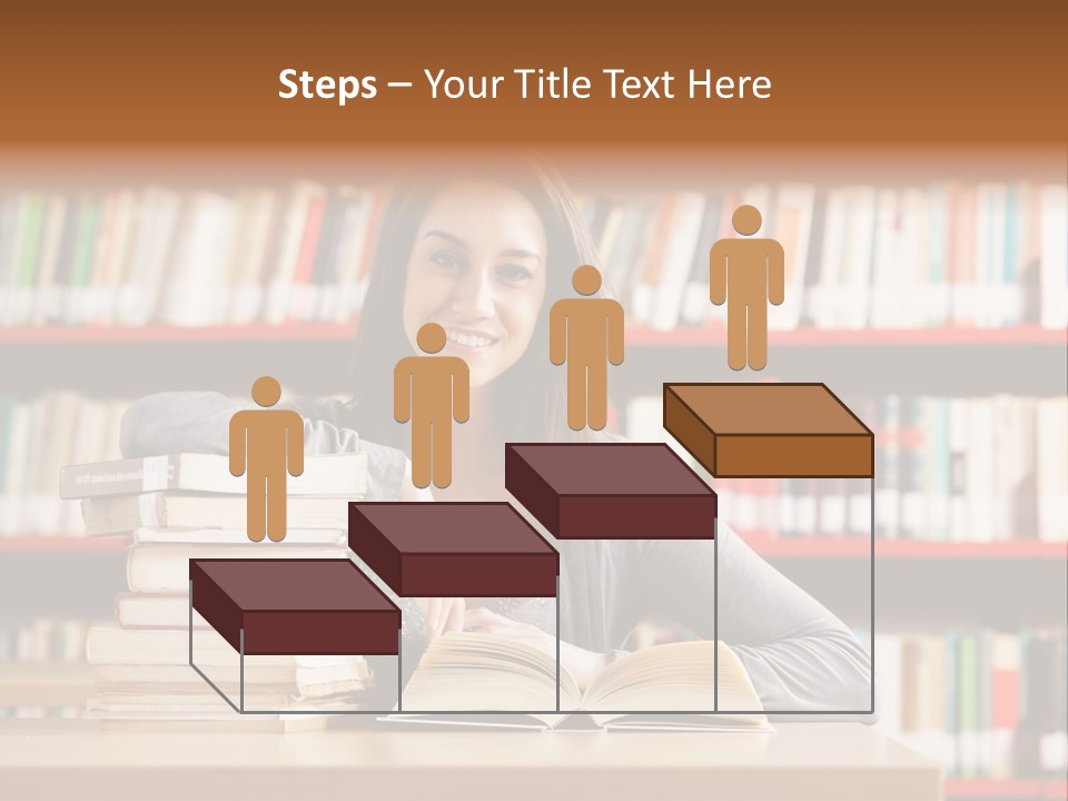 Learning College Student Sitting PowerPoint Template