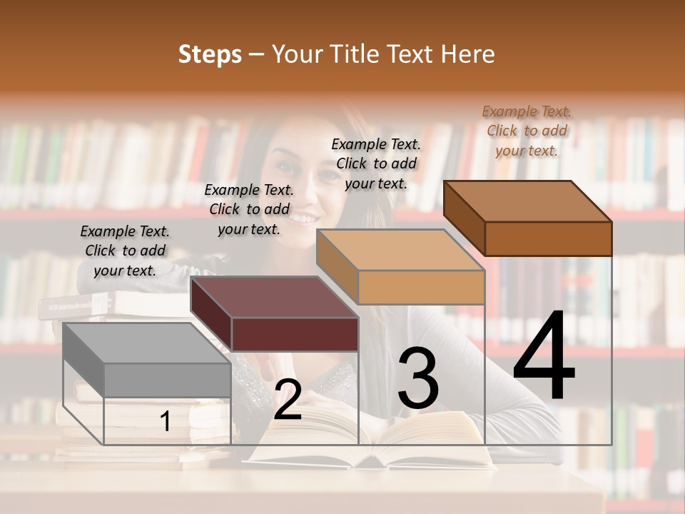 Learning College Student Sitting PowerPoint Template