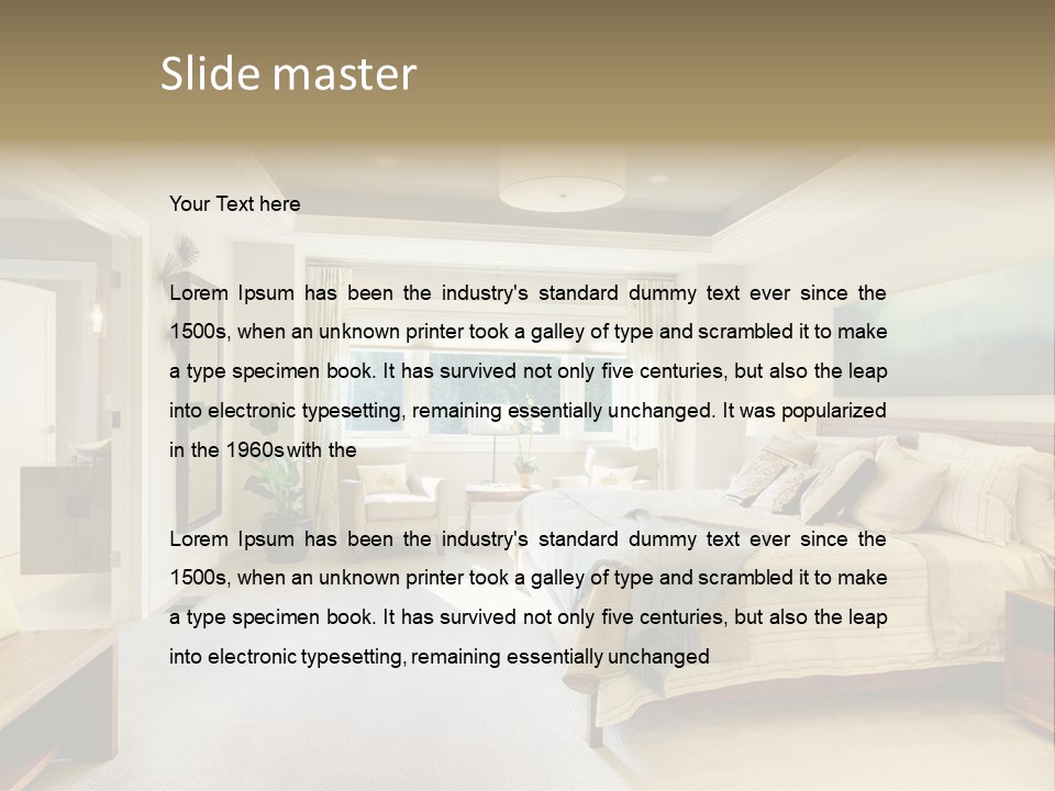 Bedroom Relax Expensive PowerPoint Template