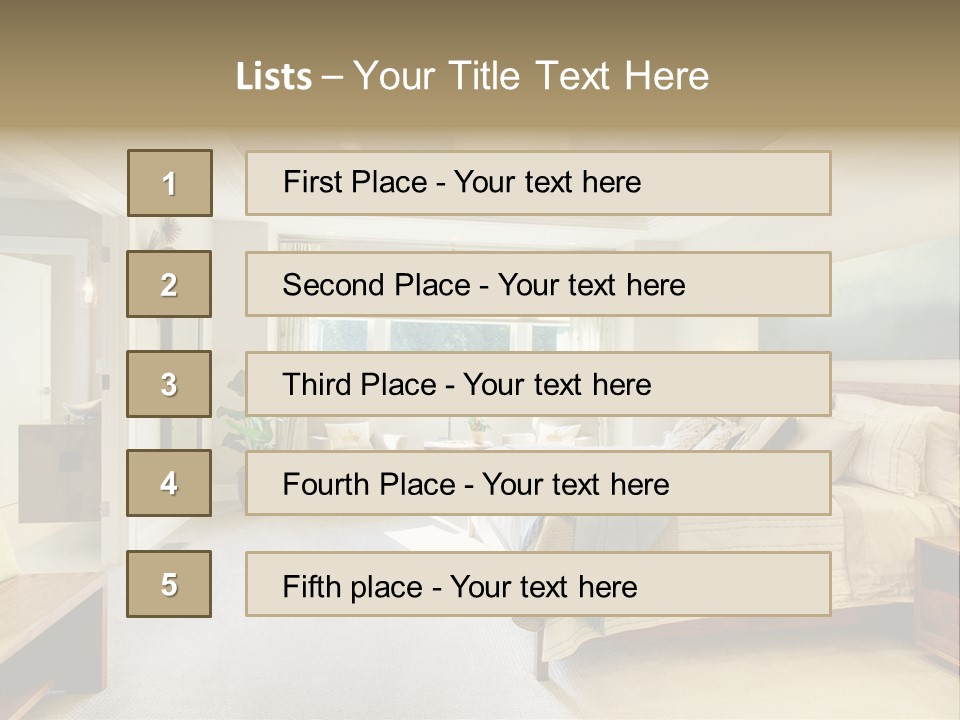 Bedroom Relax Expensive PowerPoint Template