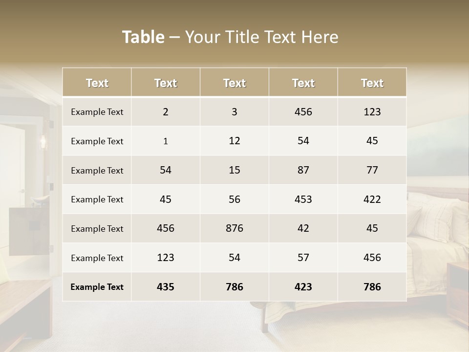 Bedroom Relax Expensive PowerPoint Template