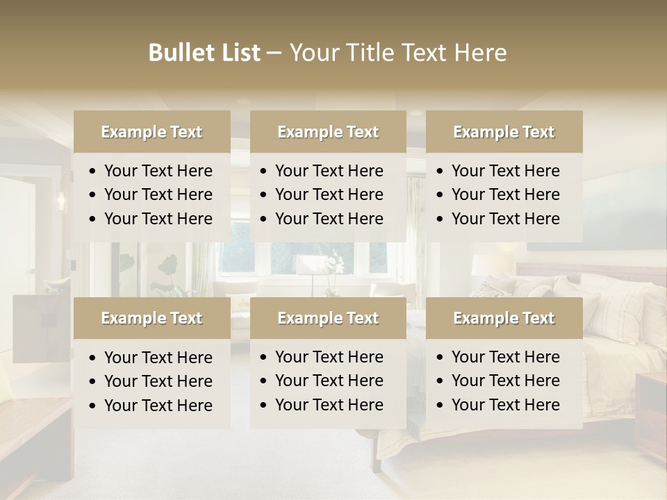 Bedroom Relax Expensive PowerPoint Template