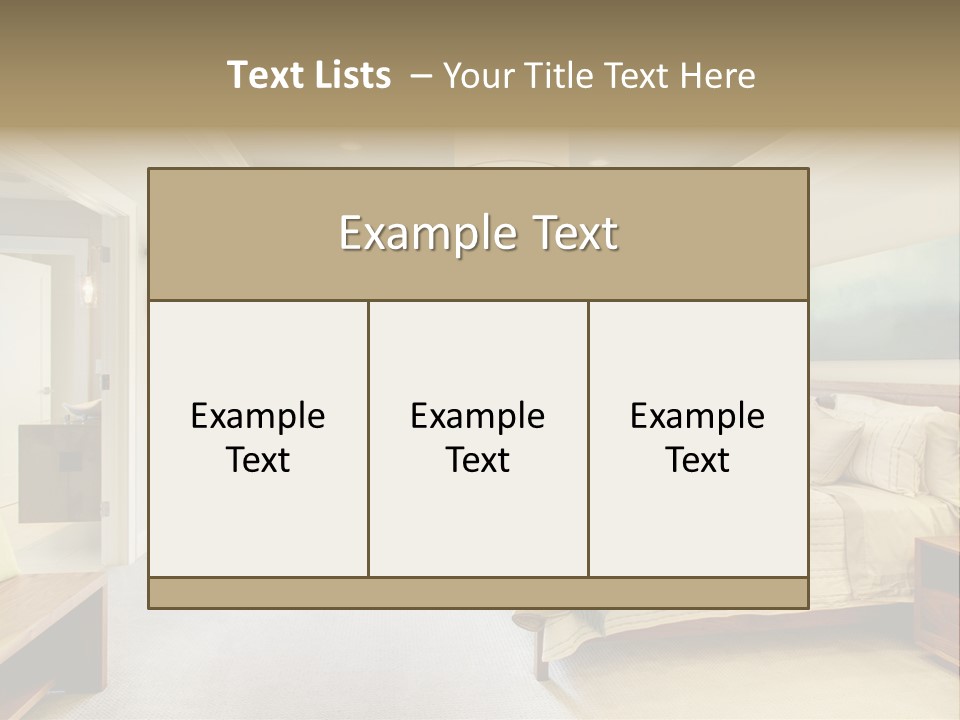 Bedroom Relax Expensive PowerPoint Template