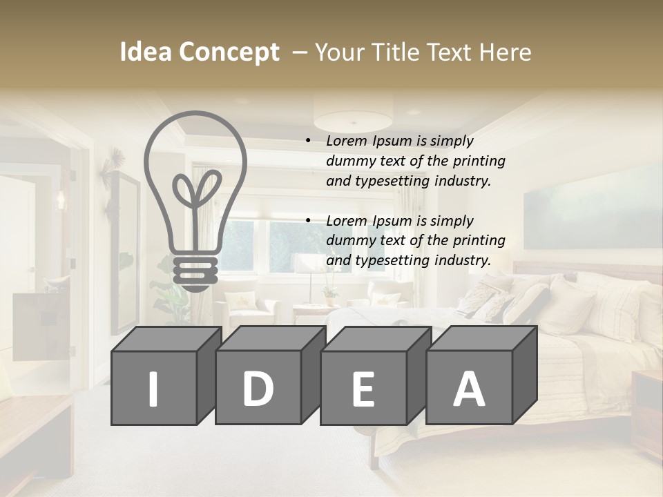 Bedroom Relax Expensive PowerPoint Template