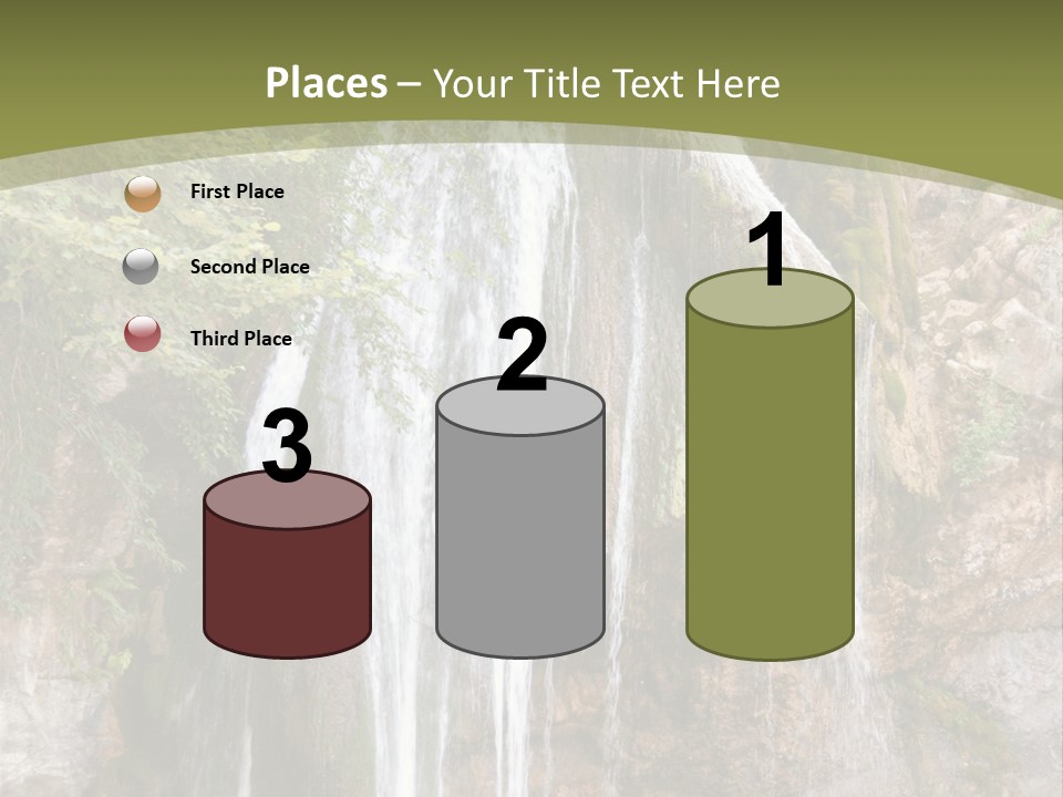 Waterfall Canyon Forest PowerPoint Template