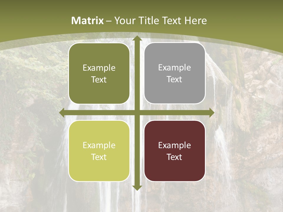 Waterfall Canyon Forest PowerPoint Template