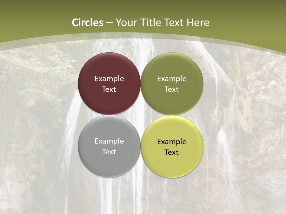 Waterfall Canyon Forest PowerPoint Template