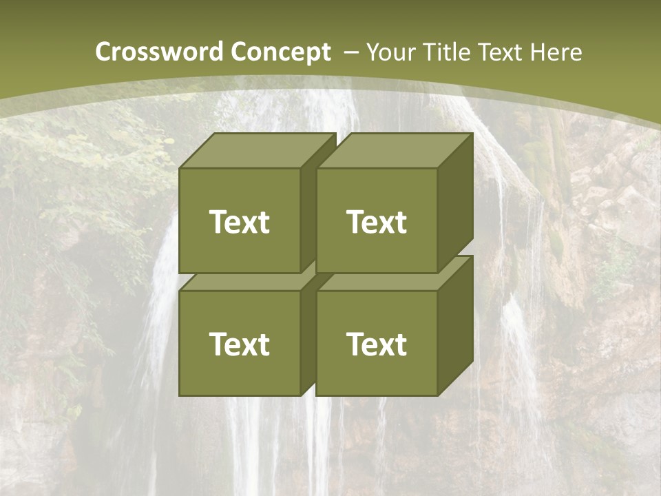 Waterfall Canyon Forest PowerPoint Template