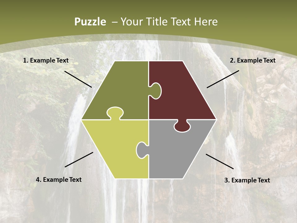 Waterfall Canyon Forest PowerPoint Template
