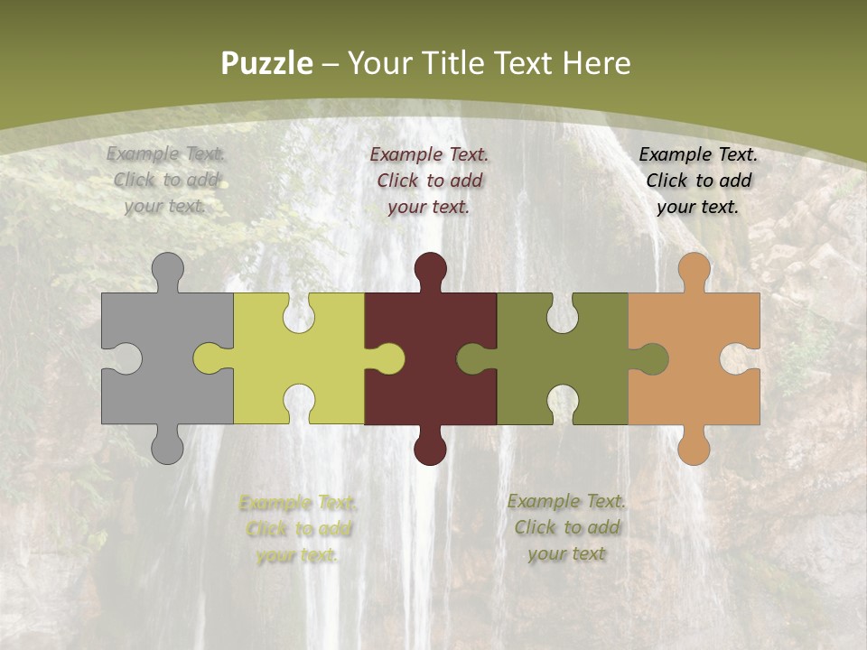 Waterfall Canyon Forest PowerPoint Template