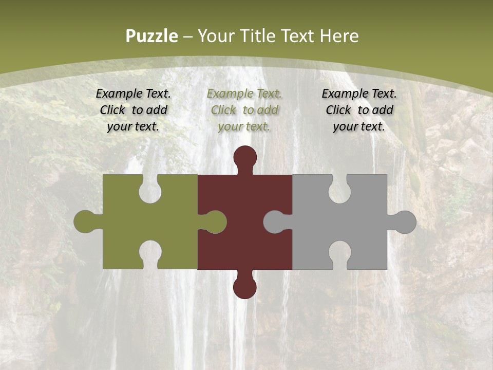 Waterfall Canyon Forest PowerPoint Template