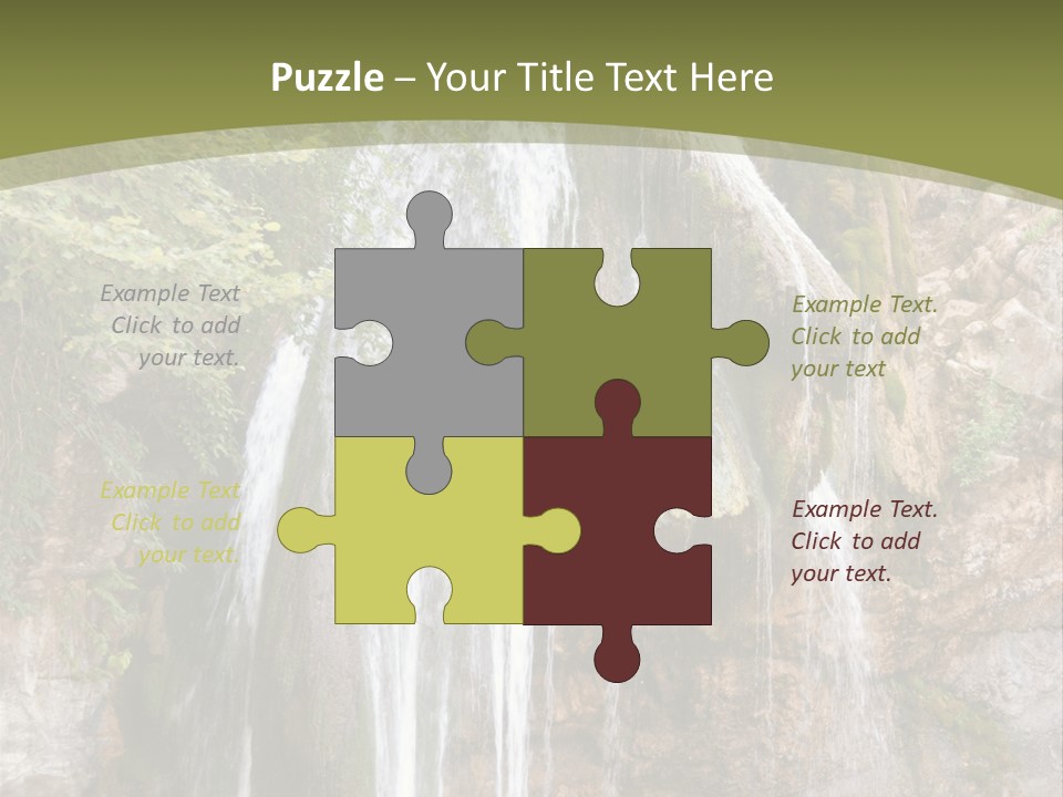 Waterfall Canyon Forest PowerPoint Template