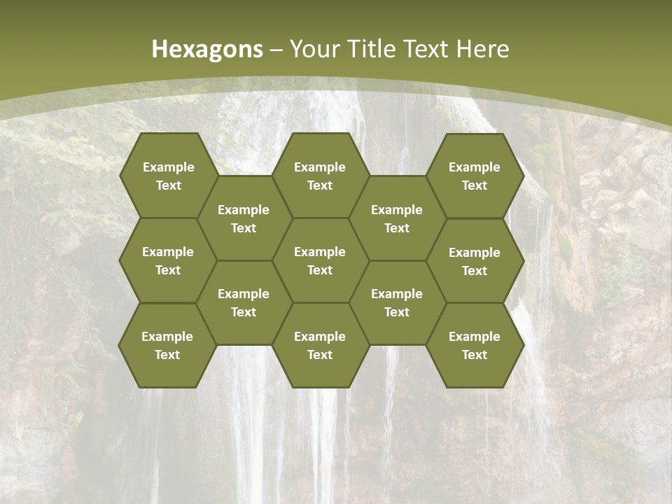 Waterfall Canyon Forest PowerPoint Template