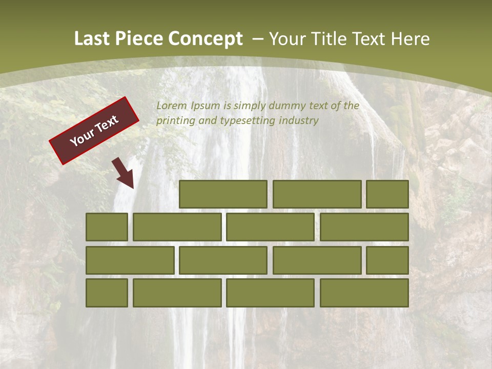 Waterfall Canyon Forest PowerPoint Template