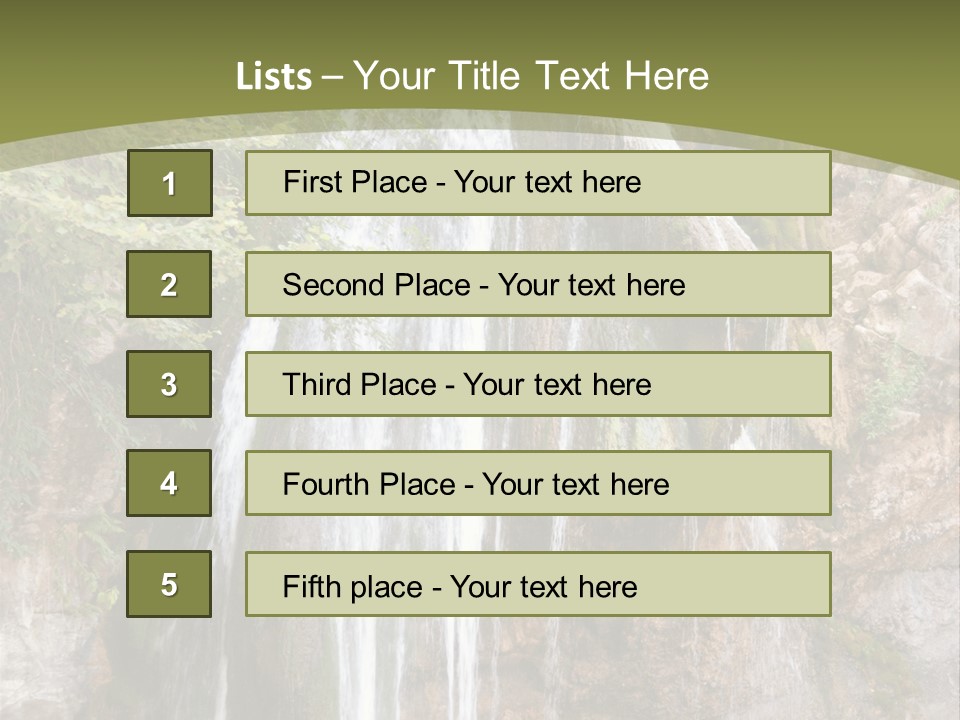 Waterfall Canyon Forest PowerPoint Template
