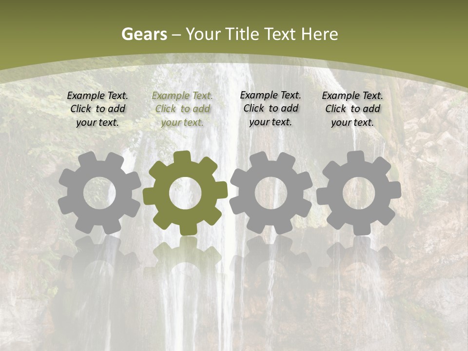 Waterfall Canyon Forest PowerPoint Template