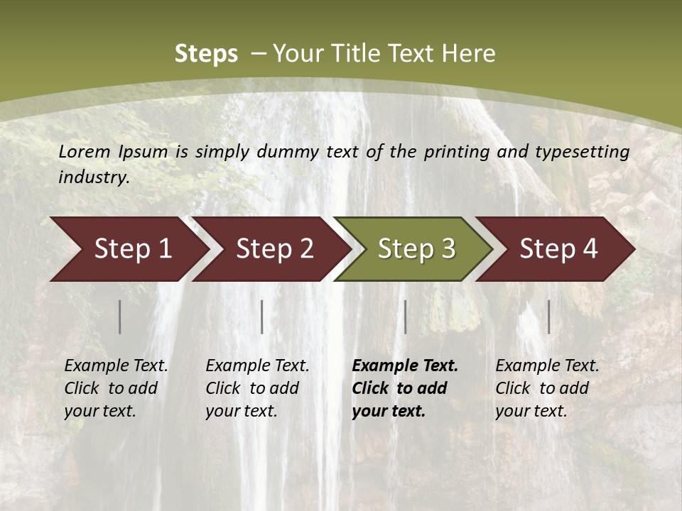 Waterfall Canyon Forest PowerPoint Template