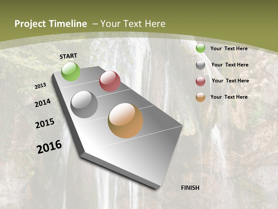 Waterfall Canyon Forest PowerPoint Template