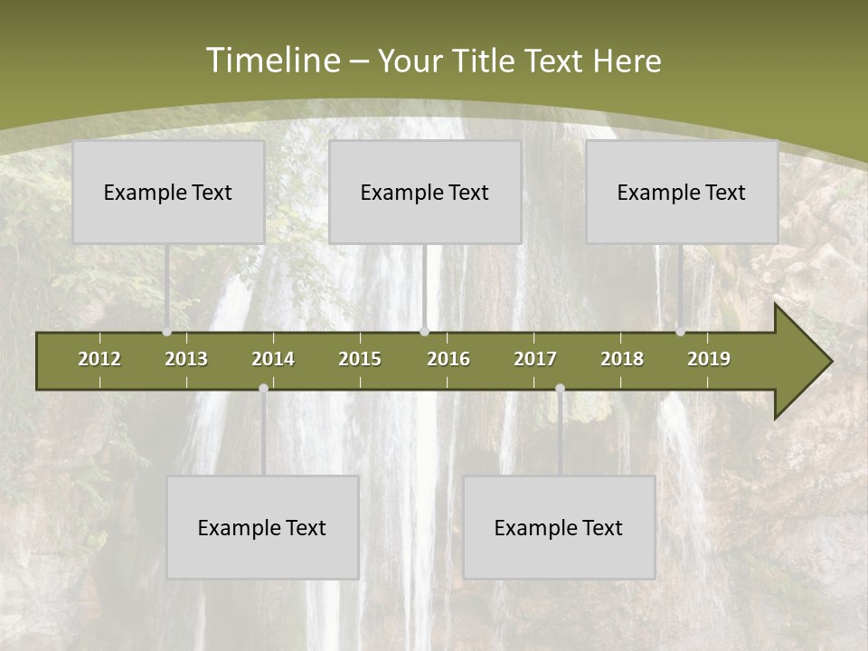 Waterfall Canyon Forest PowerPoint Template