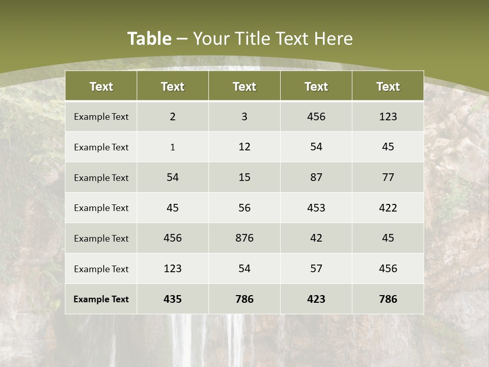 Waterfall Canyon Forest PowerPoint Template