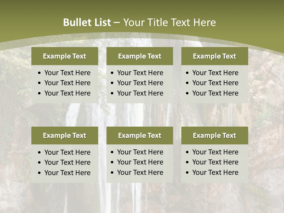 Waterfall Canyon Forest PowerPoint Template