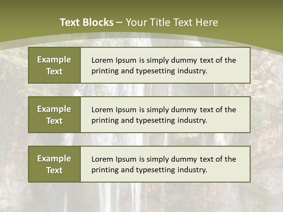 Waterfall Canyon Forest PowerPoint Template