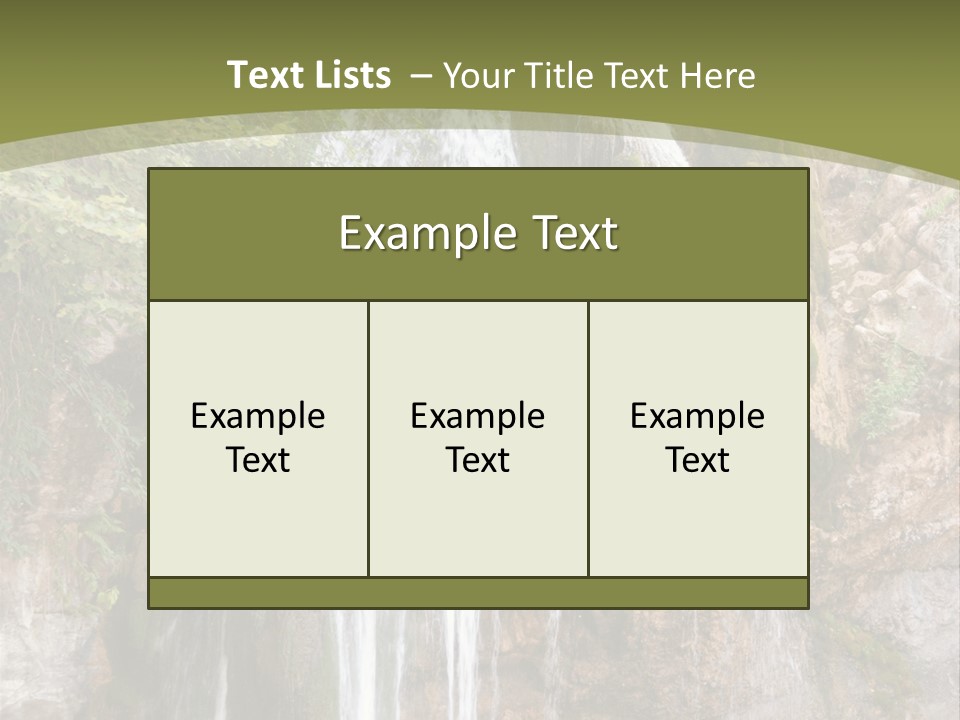 Waterfall Canyon Forest PowerPoint Template