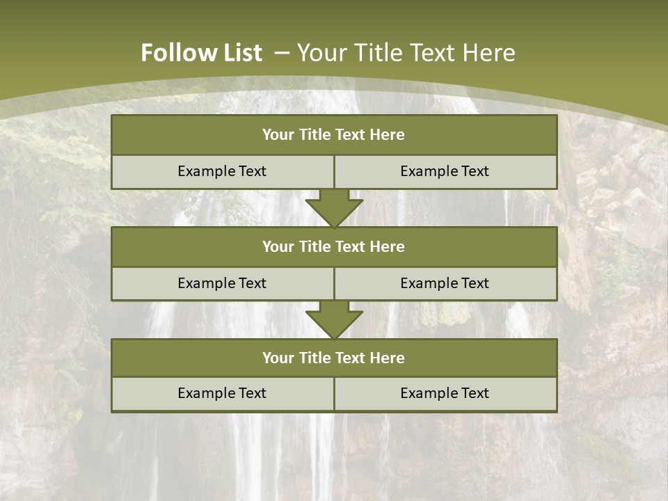 Waterfall Canyon Forest PowerPoint Template