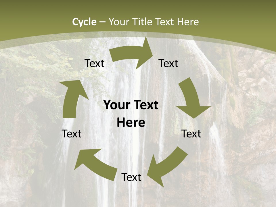 Waterfall Canyon Forest PowerPoint Template