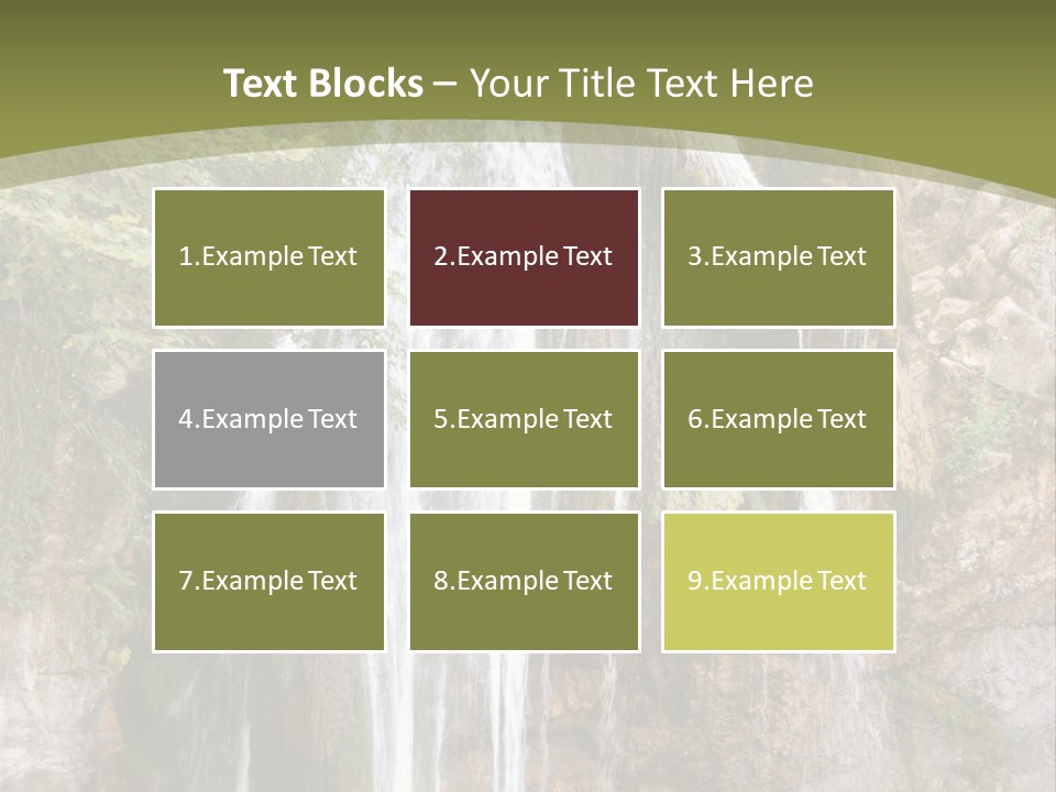 Waterfall Canyon Forest PowerPoint Template