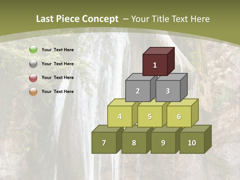 Waterfall Canyon Forest PowerPoint Template
