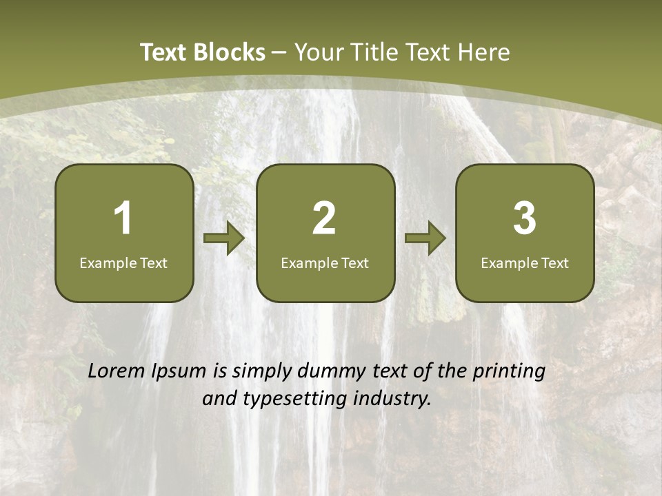 Waterfall Canyon Forest PowerPoint Template