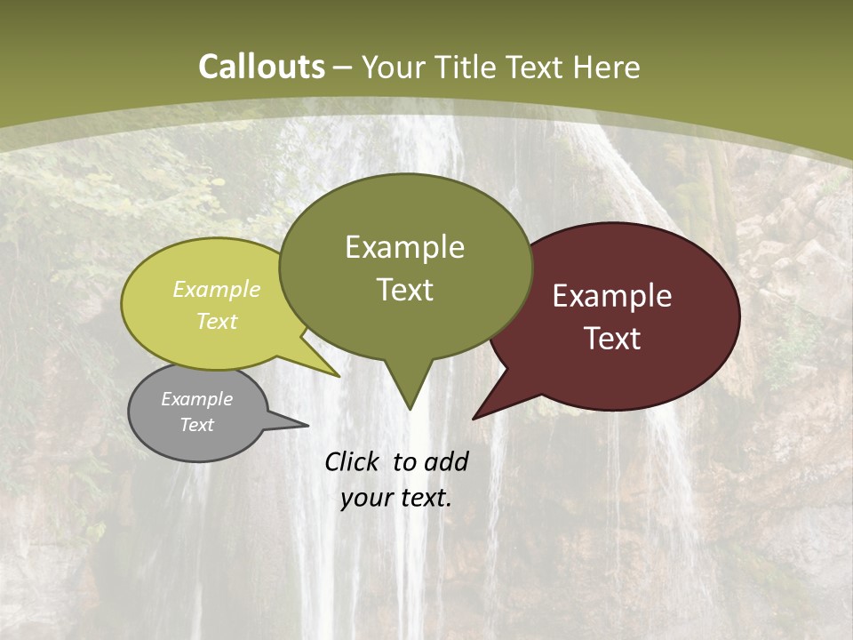Waterfall Canyon Forest PowerPoint Template