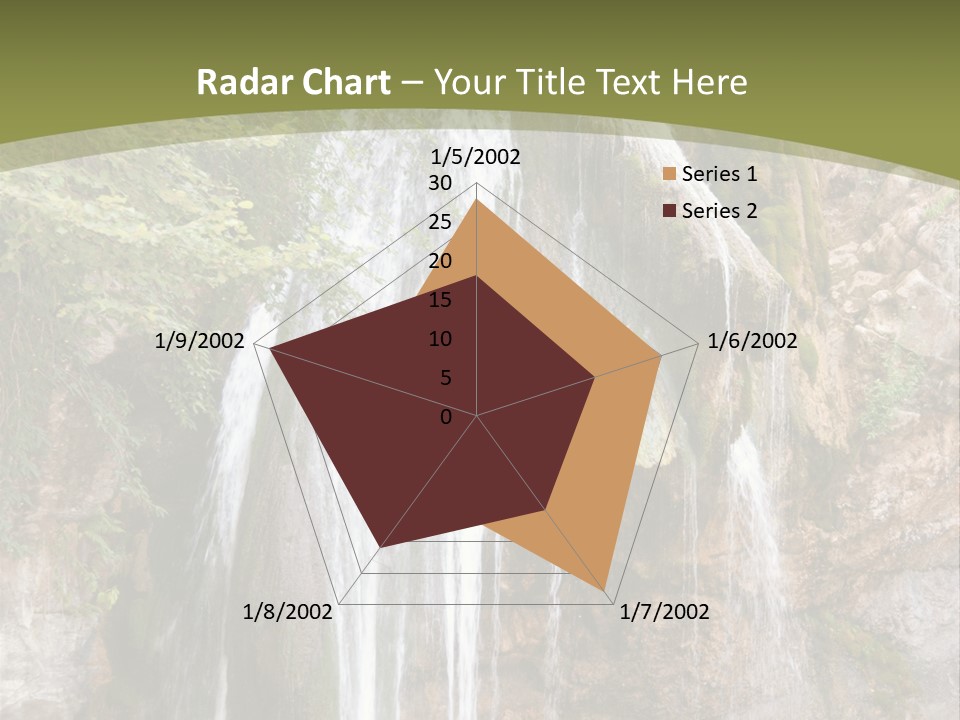 Waterfall Canyon Forest PowerPoint Template