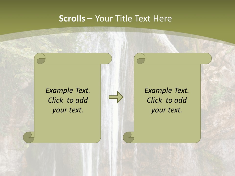 Waterfall Canyon Forest PowerPoint Template