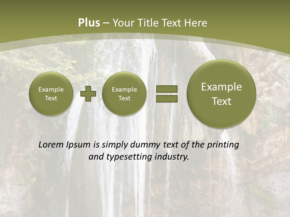 Waterfall Canyon Forest PowerPoint Template