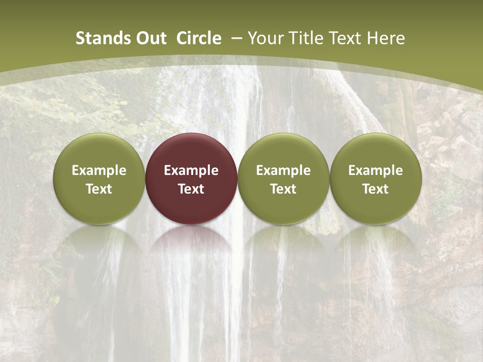 Waterfall Canyon Forest PowerPoint Template