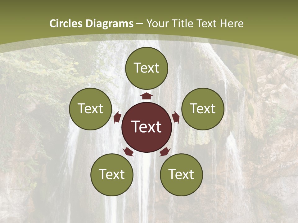 Waterfall Canyon Forest PowerPoint Template