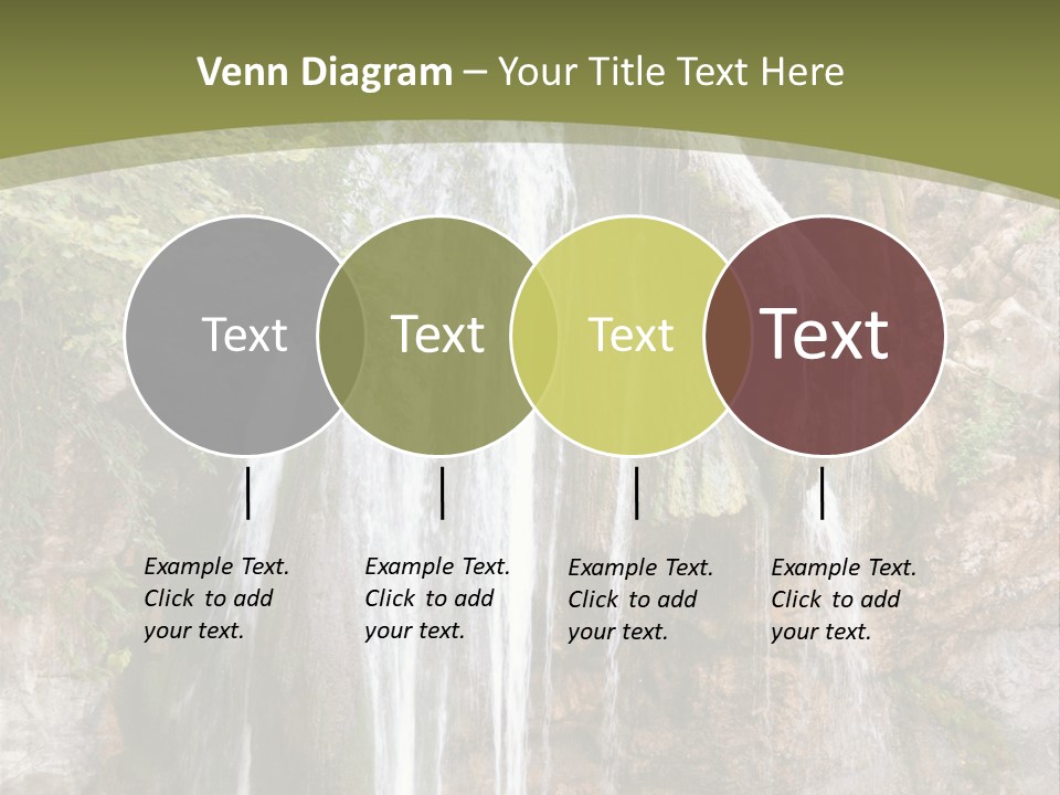 Waterfall Canyon Forest PowerPoint Template