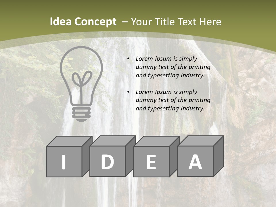Waterfall Canyon Forest PowerPoint Template