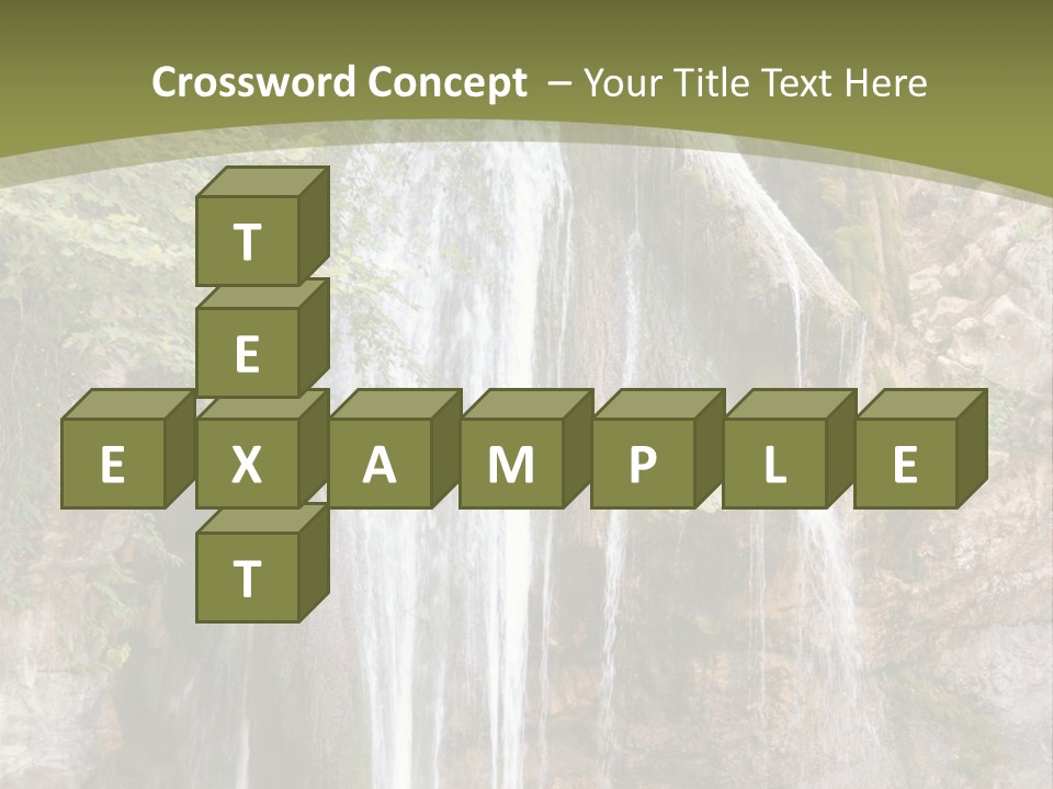 Waterfall Canyon Forest PowerPoint Template