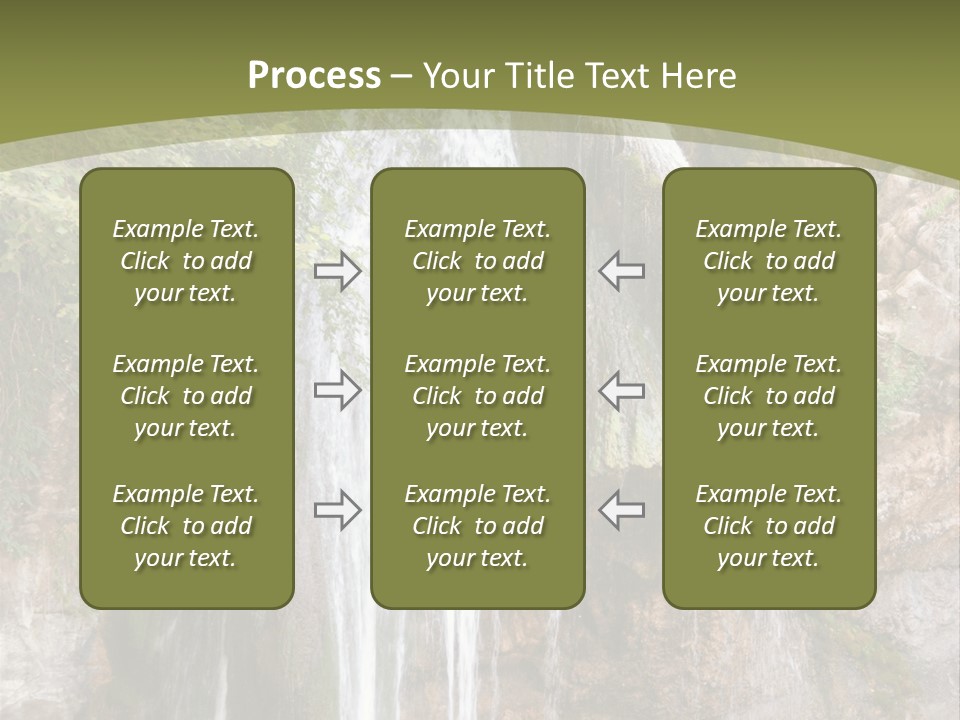 Waterfall Canyon Forest PowerPoint Template