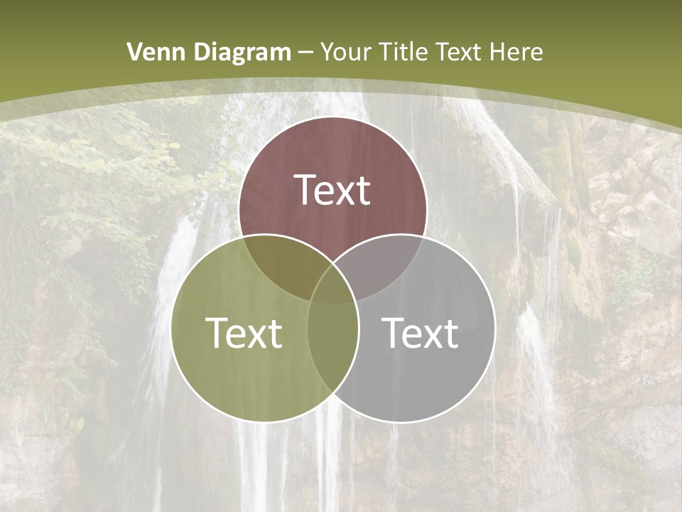 Waterfall Canyon Forest PowerPoint Template
