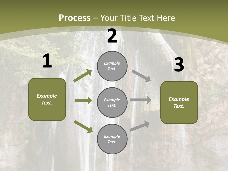 Waterfall Canyon Forest PowerPoint Template