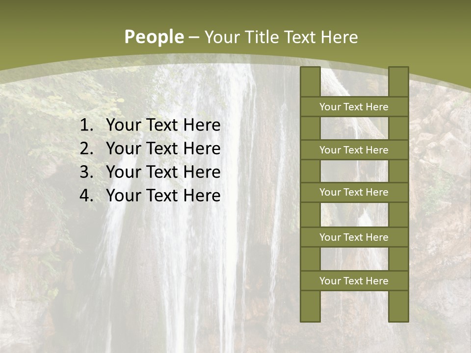 Waterfall Canyon Forest PowerPoint Template